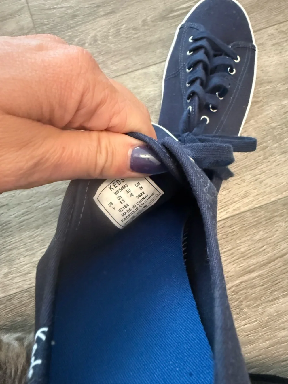 KEDS Navy Blue Sneakers with blue Laces. Size 9 - Picture 6 of 10